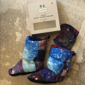 Hunter kids boot down socks galaxy print